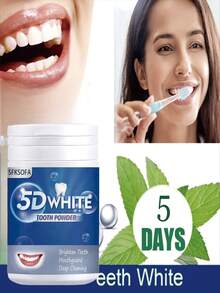 ¿Quieres unas encías talla grande blancas y saludables? Polvo dental blanco 5D, limpieza profunda y blanqueamiento juntos