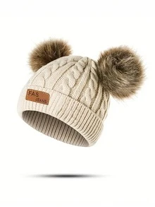 1 件婴儿透气冬季帽子柔软针织帽适合居家和旅行 - 彩色 - 查看 56