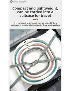 Conjunto de 3 bacias portáteis dobráveis, conveniente para lavar o rosto, roupas, etc. Compacto e economiza espaço para viagens