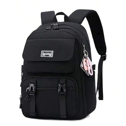 1pc Teen Casual Backpack - Stylish School & Travel Daypack With Laptop Sleeve, Lightweight Rucksack For Daily Use