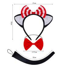 新款时尚百搭夸张猫耳发箍发饰套装，时尚个性可爱甜美，适合派对、表演，创意卡通动物头饰 - 彩色 - 查看 2