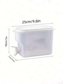 1 pieza Dispensador de bebidas, Jarra grande de 1 galón de capacidad con grifo, caja de almacenamiento de bebidas a prueba de fugas y reutilizable, para refrigerador, estantería y mostrador, organizadores y almacenamiento de cocina, accesorios de cocina