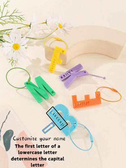 1pc Customized Keychain, Personalized 3D Nameplate Keychain For Both Men And Women, Colorful Alphabet Handmade Keychain For Family Gathering, Preventing Key Loss, Mother's Day Gift Adorable, Funny, Kawaii, Y2K Junior High School Students, Middle School Students, High School Senior High School Students, College Students, University Students, Freshman, Sophomore, Underclassmen,Apparel Accessories,Chic Autumn, Utilitarian Chic