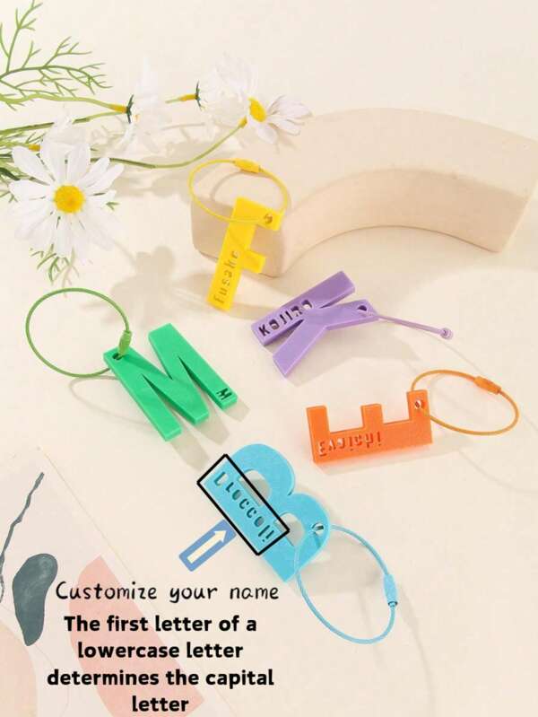 1pc Customized Keychain, Personalized 3D Nameplate Keychain For Both Men And Women, Colorful Alphabet Handmade Keychain For Family Gathering, Preventing Key Loss, Mother's Day Gift Adorable, Funny, Kawaii, Y2K Junior High School Students, Middle School Students, High School Senior High School Students, College Students, University Students, Freshman, Sophomore, Underclassmen,Apparel Accessories,Chic Autumn, Utilitarian Chic