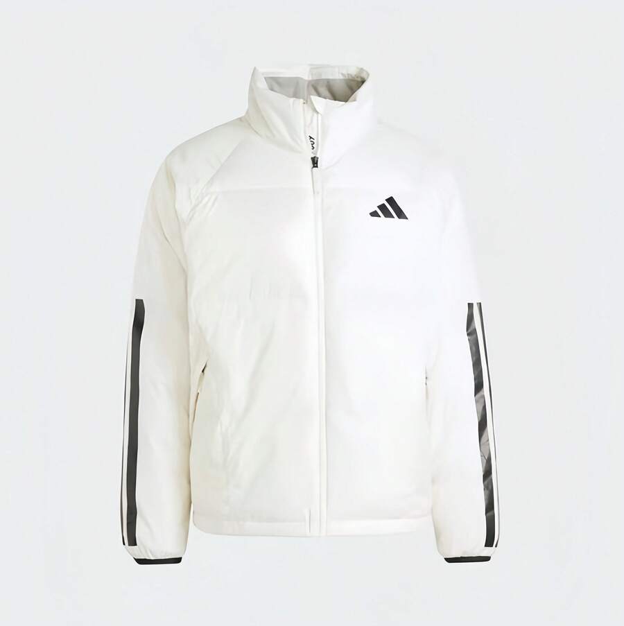 Adidas Men's Winter Coat With Three Stripes And A Warm Down Jacket. - 白色 - 查看 1