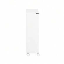 SoBuy BZR119-W, Narrow Bathroom Cabinet Storage Cabinet With 2 Sliding Doors, Bathroom Toilet Paper Roll Holder On Wheels Bathroom Organizer Bathroom Decor Summer Bathroom Accessories - White - View 4