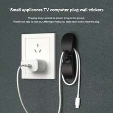 6 Pieces Magnetic Cable Clamp For Desktop Management, Smooth And Adjustable Cable Clamp, Wire Holder Storage Rack, Suitable For Home Office Desk, Mobile Phone, Car Wall, Desktop, Bedside Table Back To School Cable Management Cable Managment Cable Management Under Desk Desk With Cable Management Cord Organization Cable Management Box