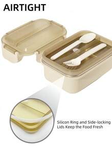 1 套不锈钢 304 午餐盒套装，含餐具和午餐袋，方便的学校午餐盒套装，防漏工作便当盒套装，适用于学生和成人午餐的食物容器，适用于办公室、学校、户外、野餐、派对、厨房