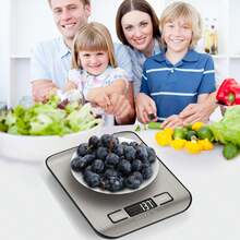 CROWNFUL Food Scale, Digital 11lb Kitchen Scale With Batteries, 5 Units With Tare Function, Weight Grams And Ounces For Cooking And Baking - Silver - View 9