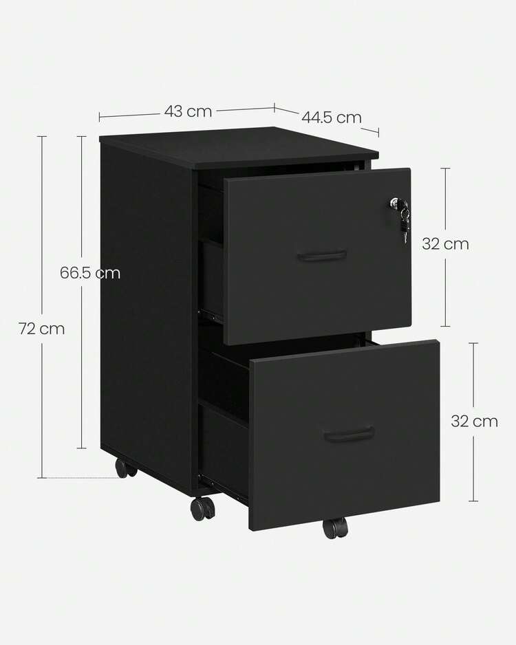 VASAGLE Filing Cabinets - Black - View 7