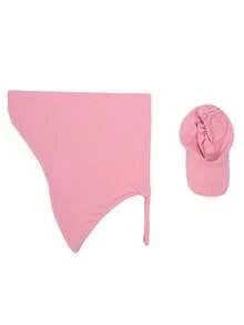 女士户外带帽檐头巾，阿拉伯纯色经典休闲百搭棒球帽，适合夏季和秋季，防紫外线睡眠帽 - 彩色 - 查看 12