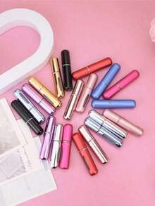 Refillable Perfume Atomizer Spray Bottle, Perfume Bottle Single Pack, Shiny Pink Fragrance Bottle Sprayer Pump Storage Container, Portable Mini Perfume Dispenser For Travel, Purse, Gym, Living Room, Bedroom, Bathroom, Home Decor, Wedding, Party, Birthday, Valentine's Day, Christmas Gift For Women, Men, Teens, Mom, Dad, Friend, Luxury Accessory, Fun Unique Gift Idea - 彩色 - 查看 2