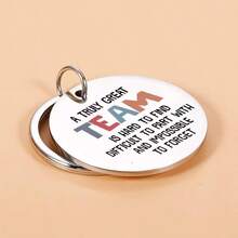 [Team Gift] Stainless Steel Keychain With Inspiring Teamwork Quotes - Colorful Motivational Keyring, Suitable For Team Building, Employee Appreciation, Colleague Birthday And New Hire Welcome, Also Can Be Used As Bag Charm, Car Pendant, Gift For Teachers, Friends, Sisters Gifts For Mother, Father, Graduation, And Teacher - Multicolor - View 7