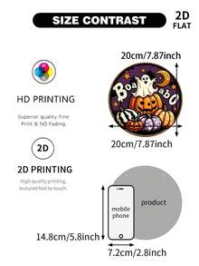 1pc Vintage Halloween Decoration Hanging Sign, Trick Or Treat Theme, Ghost Pattern 2D Printed Design, Wooden Plaque For Home, Restaurant, Bar, Storefront, Cafe Decor Home Decor Room Decor