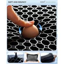 Enlarged 19.7" Gel Seat Cushion, Egg Gel Chair Pads For Wheelchair Pressure Coccyx Sciatica Pain Relief, Cooling Desk Seat Cushion For Kayak, Car, Office Chair Long Sitting[Black]-657741 - 黑色19716135英寸 - 查看 8