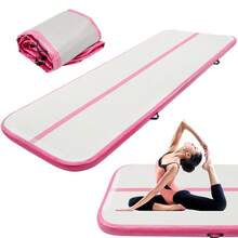 Air Floor Mat 10ft Tumbling Mat Inflatable Gymnastics Mat Thick With Pump For Youth/Adults - Pink with Pump - View 2