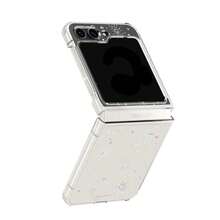 1pcs Cute Pattern Transparent Flip Phone Case Compatible With Samsung Galaxy Z Flip6 7 5 4 3 Z FOLD 3 4 5 6 Ultra Thin Clear Protective Cover Compatible With Motorola Razr 40 50 /40 50 60 Ultra - Mẫu ZDPC - Xem 2