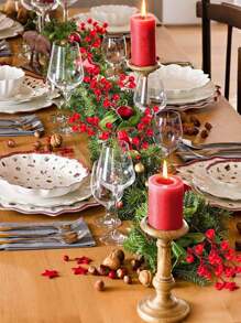 20 piezas - Adornos artificiales de bayas rojas, adornos navideños de bayas rojas falsas, decoración navideña de bayas de acebo, ramas artificiales de bayas rojas para decoración de árboles de Navidad, adornos navideños rojos, decoración del hogar para fiestas, decoración de bodas, manualidades DIY, adornos navideños, decoración para empaques de regalo, Acción de Gracias, Navidad