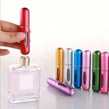 Travel Size Aluminum Perfume Spray Bottle Mini Perfume Bottle Portable Refillable Atomizer For Car Perfume Cosmetic Sub Bottling Essential Oils Fragrance Liquids With Fine Mist Dispenser Storage Containers - Pink - View 3