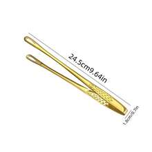 1pc Stainless Steel Food Clamp; Bread Clamp; Barbecue Clamp; Stainless Steel Barbecue Kitchen Clamp; Stainless Steel Barbecue Clamp; Barbecue Supplies; Tea Set