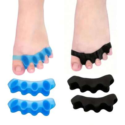 Soft Silicone Toe Separator, Overlapping Toe Divider Hallux Valgus Corrector Toe Alignment And Protection, Includes Comfortable Big Toe Pads, Suitable For Daily Use, Flexible Design For Foot Alignment And Protection, Essential For Foot Care | Comfortable Fit | Soft Silicone Material, Toe Protector, Toe Corrector