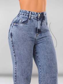 Women Jeans - Light Blue Jeans - View 3