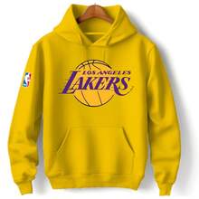 Los Angeles  Sweatshirt Winter Basketball Team Cold Weather Top Various Colors - Màu vàng - Xem 1