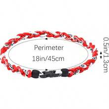 6 collares de béisbol de 18 pulgadas, 3 cuerdas trenzadas, collar de tornado, collar deportivo, collares de béisbol de titanio para fanáticos del deporte - Estilo B - Ver 4