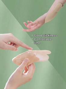 2 Stücke wiederverwendbare Kaninchen-Ohr Silikon unsichtbare Brust-Klebestreifen, Brust-Blüten Lift-Tape BH für Sport & Push-Ups