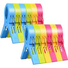 Towel Pegs, 12Pcs Beach Towel Clips For Chairs Cruise Plastic Clothes Pins Beach Chair Towel Clips Towel Holder Clips Heavy Duty Clothes Pins-Keep Your Towel From Blowing Away Beach Essentials