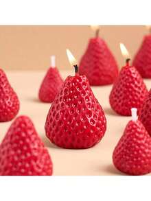 Khuôn nến silicon AromaRelax hình dâu tây 3D tự làm thủ công hương thơm lãng mạn cho tiệc ngày lễ tình nhân trang trí nhà quà tặng sinh nhật - trắng - Xem 3