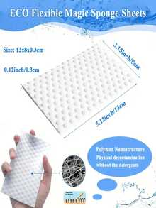 15/25PCS Durable Upgraded Magic Cleaning Sponge - Lightweight Hot Foam Disposable Nano Rags, Portable Thin Rectangular Multi-Purpose Cleaning Towels, Suitable For Kitchen, Bathroom, Car And Hard-To-Reach Corners, Dishwashing Sponges, Lightweight Multi-Surface Cleaning Pads
