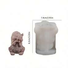 1 Stück Eichhörnchen & Eichel Kerzen Form, süße Streifenhörnchen Silikon Tier Seifenform für DIY Epoxidharz & Gips Basteleien, Heimdekoration Tonform