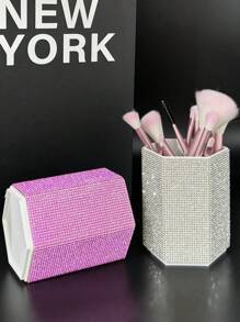 1个镶钻六边形化妆刷收纳盒,大容量,彩色水晶镶嵌,奢华闪亮表面,六边形圆柱造型,边缘整齐,卧室梳妆台化妆包配件,化妆包,化妆间桌面收纳包,化妆包,梳妆台,旅行,化妆包,收纳,化妆品整理包,洗漱包,桌面收纳包,化妆包,化妆袋,化妆品整理包,梳妆台配件,化妆袋,化妆包,珠宝盒,收纳袋,化妆刷收纳盒,刷架,香水收纳盒,收纳袋,女士礼物,圣诞礼物,女士礼物创意 - 彩色 - 查看 7