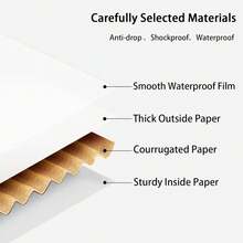 瓦楞纸箱、运输箱、礼品盒，适用于包装、邮寄、搬家、小型企业包装 - 彩色 - 查看 3