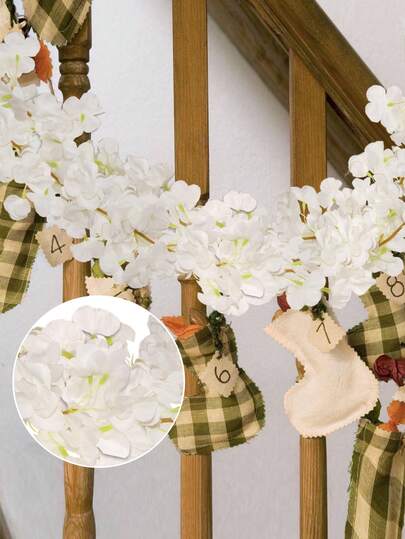 1/2件人造樱花藤，粉色、白色，两种选择，180厘米，71英寸，家居装饰，园艺装饰，餐厅装饰，秋千装饰，婚礼装饰，学校宿舍办公室装饰，户外派对活动节日生日派对装饰，家庭入口酒店餐厅客厅卧室宴会厨房装饰