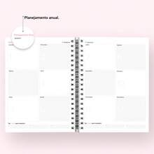 iscool Daily Planner Plus 2025 Floral Monogram Initial Letter J - 白色和粉紅色 - 查看 8