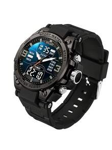 1pc Multifunctional Waterproof Sports Electronic Watch With Dual Display, Suitable For Daily Wear, Great Gift Option - one-size - View 14