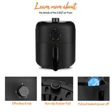 MIRASTON 2.8QT Small Air Fryer, Unique Mechanical Knob Design With Precise Adjustments For Healthy And Quick Meals, Black,Ideal For Small Spaces, Dishwasher,Kitchen Appliances,Kitchen,Kitchen Accessories,Gift,Christmas Gift,Thanksgiving Gift - US A Type Plug(110-127V) - View 8