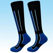 1 Pair Unisex Thick Warm Breathable Ski Socks, Outdoor Long Hiking Sports Socks, Winter