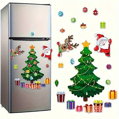 Christmas Magnet Set - Featuring Santa Claus, Snowman, And Reindeer Patterns, Suitable For Decorating Refrigerators, Garage Doors, And Cars, Adding Festive Party Atmosphere Home Decor Christmas Decorations Room Decor Winter Christmas Decorations Home Christmas Gifts Christmas Decor