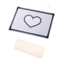 2个美甲手枕+桌面垫，可折叠蕾丝波点图案美甲硅胶垫，柔软可拆卸毛巾手枕，适用于美甲沙龙、居家美甲、节日礼物（白色、粉色、黑色） - 彩色 - 查看 11