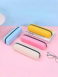 多功能、时尚、简约大容量铅笔盒，适合男孩和女孩，耐用铅笔盒，学生方形铅笔盒，文具盒，便携式文具收纳，耐用材质 - 彩色 - 查看 7