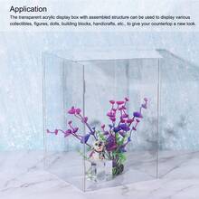 Clear Display Case, Acrylic Box Assemble Dustproof Box Showcase For Collectibles, Crafts - 透明 8.3x8.3x10 英寸 - 查看 5