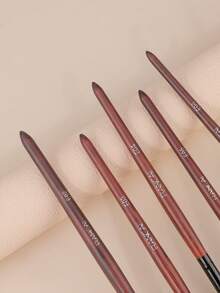 5件套眼影化妆刷套装，含遮瑕刷、眼部化妆刷、软毛晕染刷，便携式美妆工具 - 紅色 - 查看 5