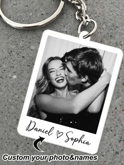 Portachiavi personalizzato in acrilico con foto, portachiavi per coppie, regalo per il fidanzato/marito, portachiavi personalizzato con foto, regalo per coppie, regalo di San Valentino per lui, portachiavi personalizzato, regalo per anniversario, regalo personalizzato. Multifunzionale, ornamentale, riutilizzabile, raffinato, elegante, di alta qualità, colorato, moderno, personalizzato, unico, regalo ideale per lui, regalo ideale per lei, fidanzato, papà, fidanzata, mamma, famiglia, amici, sala da tè, casa, giardino, ufficio, per anniversari, per San Valentino, per la festa della mamma, per compleanni, per la festa del papà, per lauree, per matrimoni, per inaugurazioni di casa.