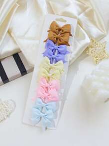 10个/套 新款可爱丝带蝴蝶结发夹，女孩发饰，彩色手工发卡