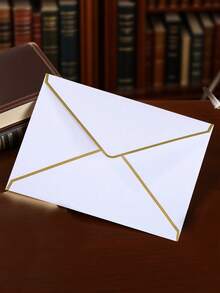 10pcs/20pcs Blank Colored Foil Trim Western Style Envelopes, Creative Gift Invitations, Thick Wedding Invitation Envelopes, Colored Business Stationery Invitations, Party Invitation Envelopes - Multicolor - View 14