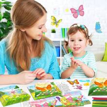 Insetos, borboletas e flores, livro de colorir faça você mesmo, livro de atividades com tema de natureza criativo e educacional, perfeito para projetos de arte, alívio do estresse, relaxamento, aprendizado sobre a natureza e ideias de presentes para amantes da natureza