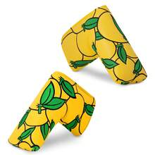 1pc Orange Golf Club Head Cover And Putter Cover, Suitable For Men And Women Outdoor Enthusiasts, Made Of Durable Material - Yellow - View 4